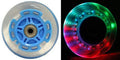 L.E.D. Scooter Wheels with ABEC 9 Bearings for Razor Scooters 100mm Light Up 2-pack (Blue)