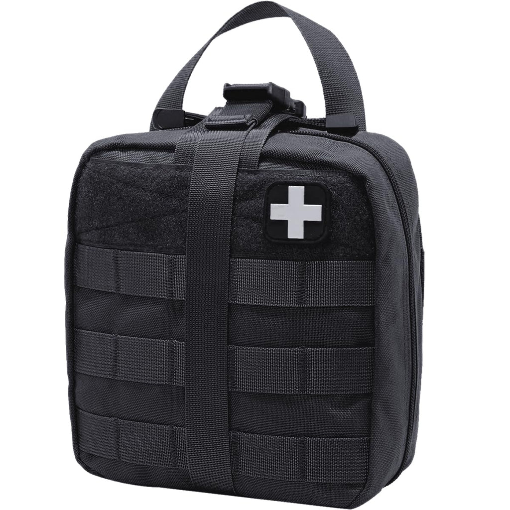 Carlebben Rip-Away Emt Pouch Molle Pouch Ifak Pouch Medical First Aid Kit Utility Pouch 1000D Nylon (With Medical Supplies)