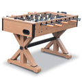 Hathaway Daulton 55-In Foosball Table for Game Room - With Urban Oak Melamine Finish, Trestle-Style Base, Black Steel Rods, Octa