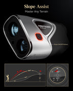 REDTIGER Range Finder Golf, 1200 Yards Golf Rangefinder with Slope, Light-Adaptive Display, 7X Magnification, Flag Lock Vibratio
