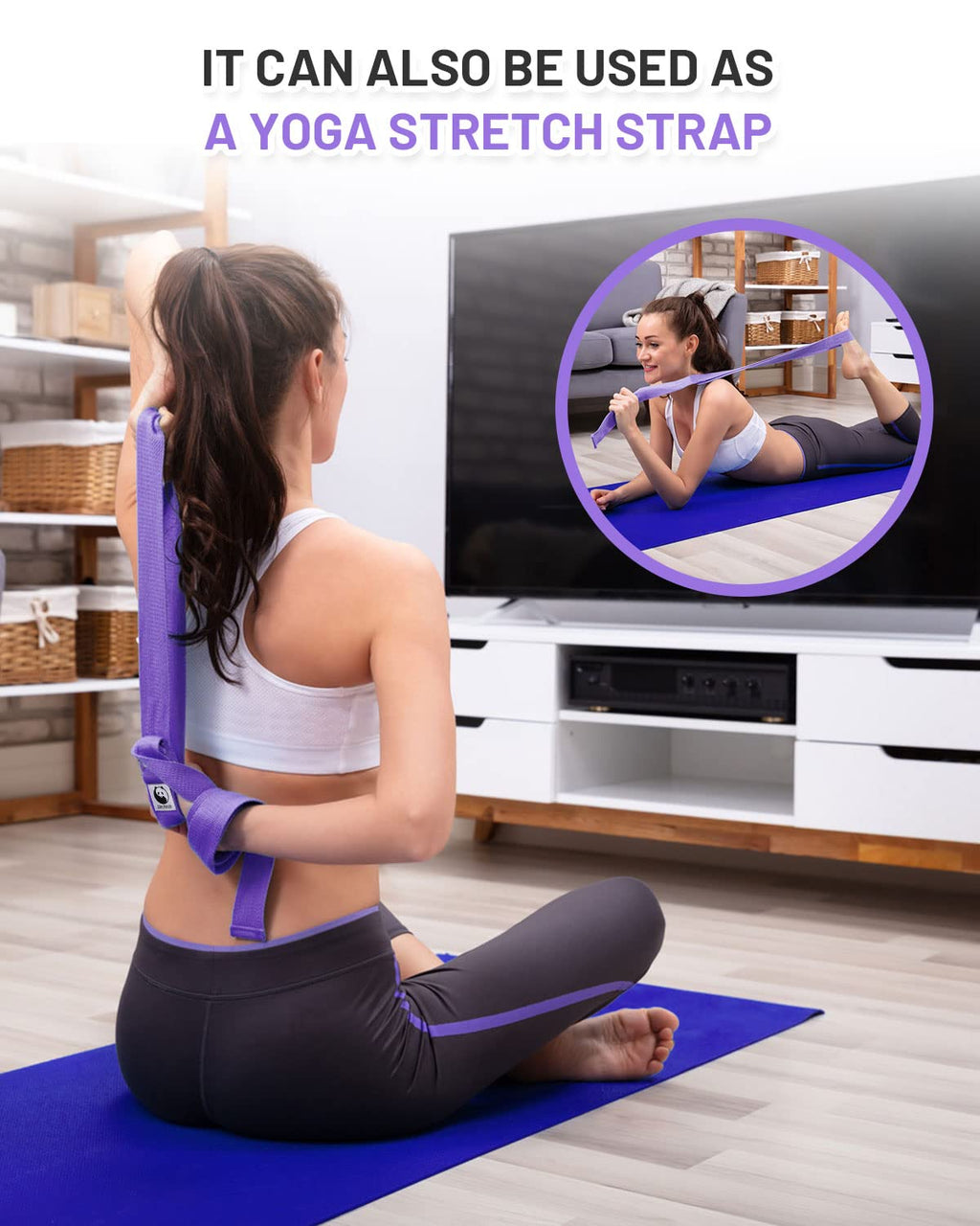 Slim Panda Yoga Mat Straps For Carrying,Adjustable Yoga Mat Carrier, Yoga Mat Sling(Yoga Mat Not Included)(Light Pink
