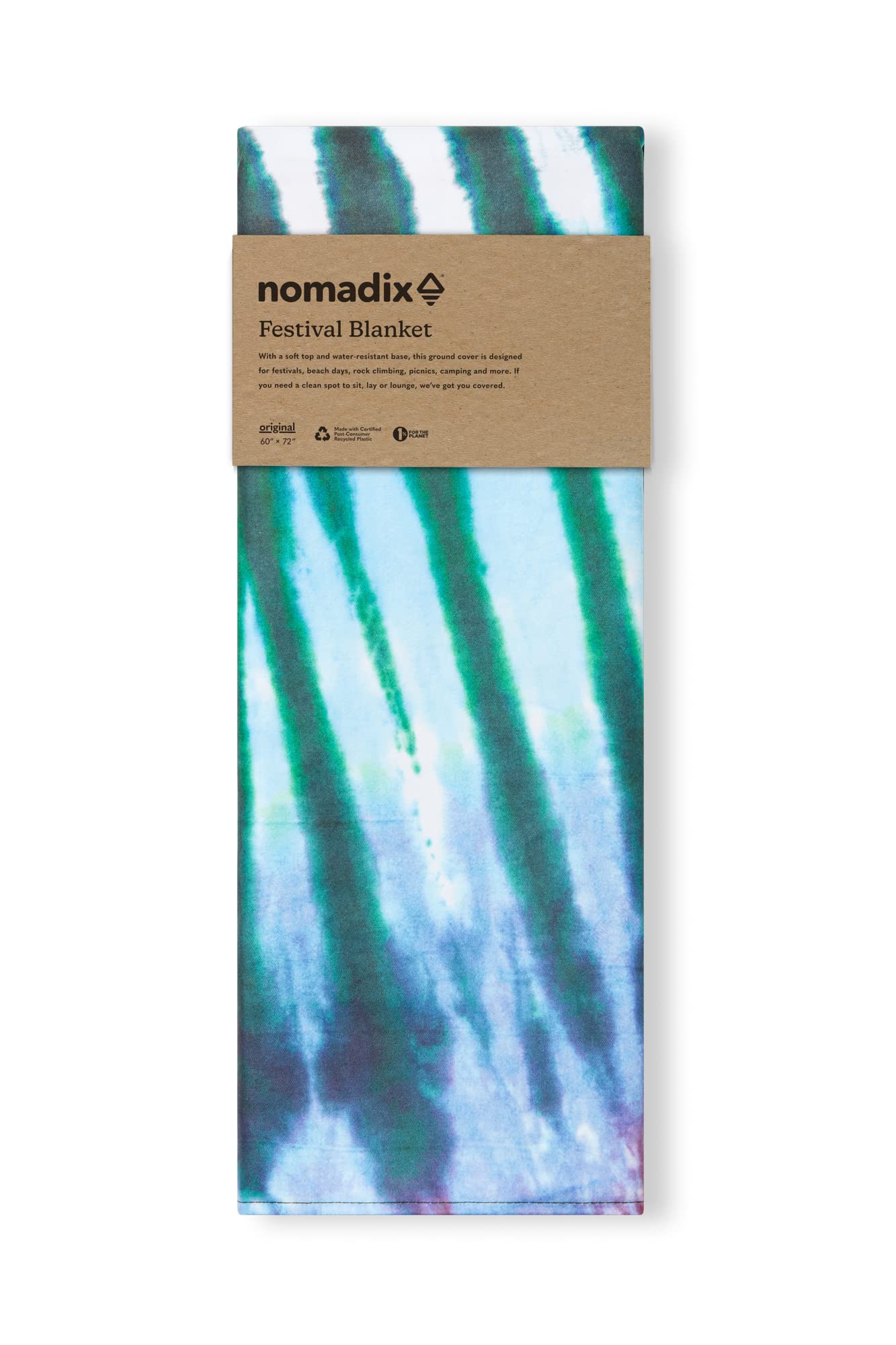 Nomadix Festival Blanket - Perfect For Picnics, Camping, & Lawn Seating - Plush Top & Water Resistant Base - Made With Post Cons