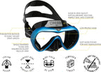 Cressi A1, Black/Blue, Clear Lens