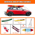 Meefar Universal Car Soft Roof Rack Pads Luggage Carrier System For Kayak Surfboard Sup Canoe Include 2 Heavy Duty Tie Down Stra