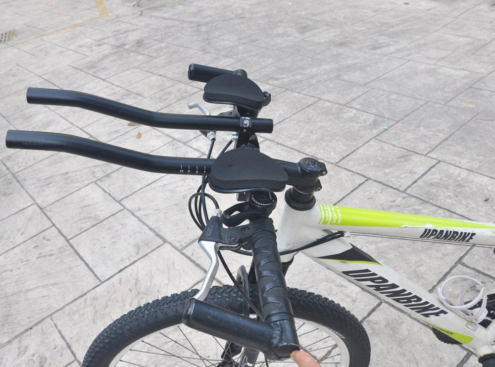 Upanbike Bike Handlebar Bicycle Rest Handlebar Time Trial Cycling Tt Bar Triathlon Aero Bar For Road Bike Mountain Bike 31.8Mm C