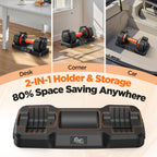 2025 Updated Adjustable Dumbbell Set of 2, 5-IN-1 Weights Dumbbell Set with Storage Box, 25lbs/55lbs Adjustable Weights with Ant