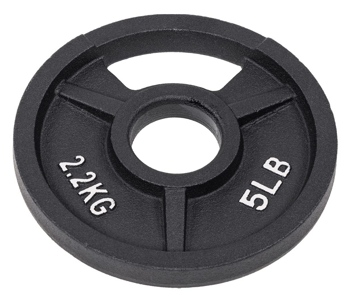Fitvids Olympic Cast Iron 2-Inch Weight Plate for Strength Training & Weightlifting, 5LB Set of 4