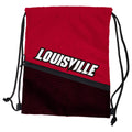 Logo Brands NCAA Louisville Cardinals Tilt Backsack - Lightweight Drawstring Bag with Zippered Mesh Pocket For Essentials & Wate