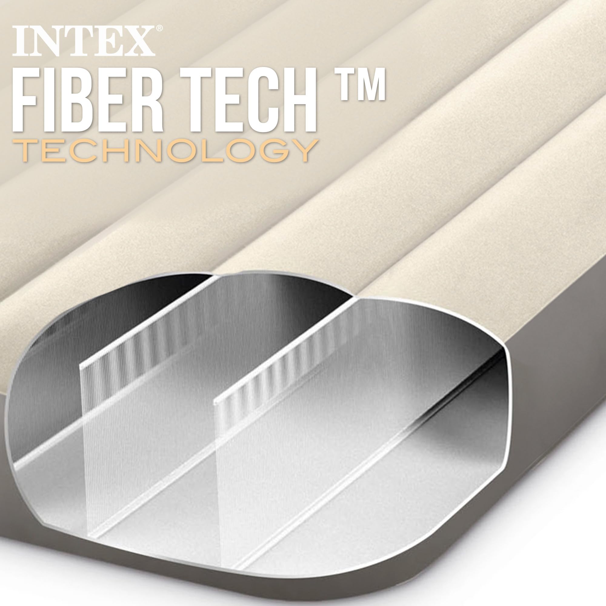 Intex Unisexs Queen Dura-Beam Series Single High Airbed, Taupegrey, One Size