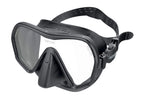 Seac Ajna, Frameless Scuba Diving Mask With Wide View, 100% Silicone Skirt,Black