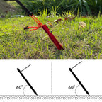 Keovoker 12 Pack Tent Stakes, 7-Inch Ultralight Aluminum Ground Pegs With Reflective Pull Ropes, Tri-Beam Stake In A Carrying Ba