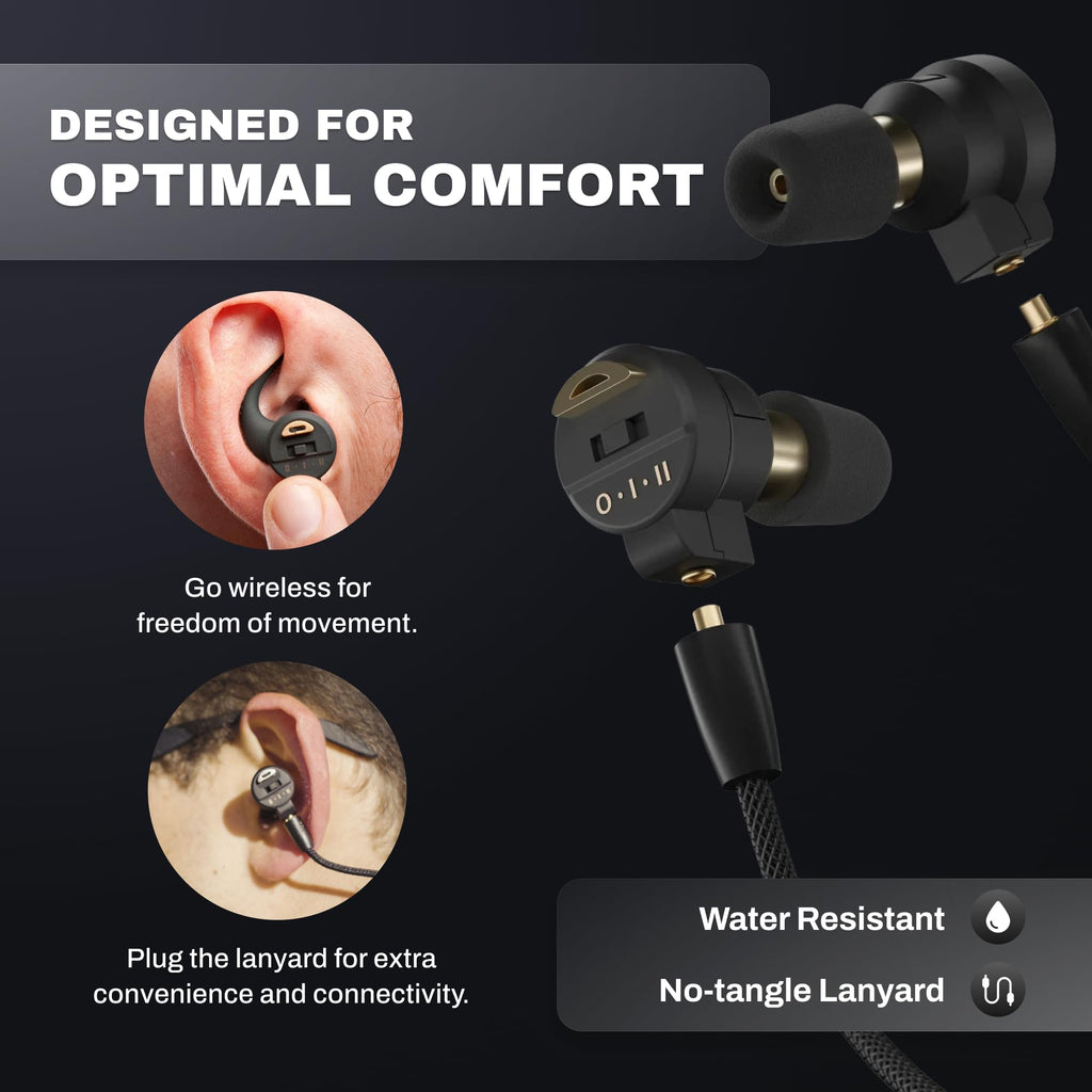 Pro Ears Stealth Elite, 28 Db Nrr, Ipx6 Waterproof, Bluetooth 5.0 Ear Protection With 3 Modes - Isolation, Awareness, Amplificat