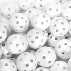 Faswin 100 Pack White Plastic Golf Training Balls, Airflow Hollow 41Mm Golf Balls For Driving Range, Swing Practice, Home Use