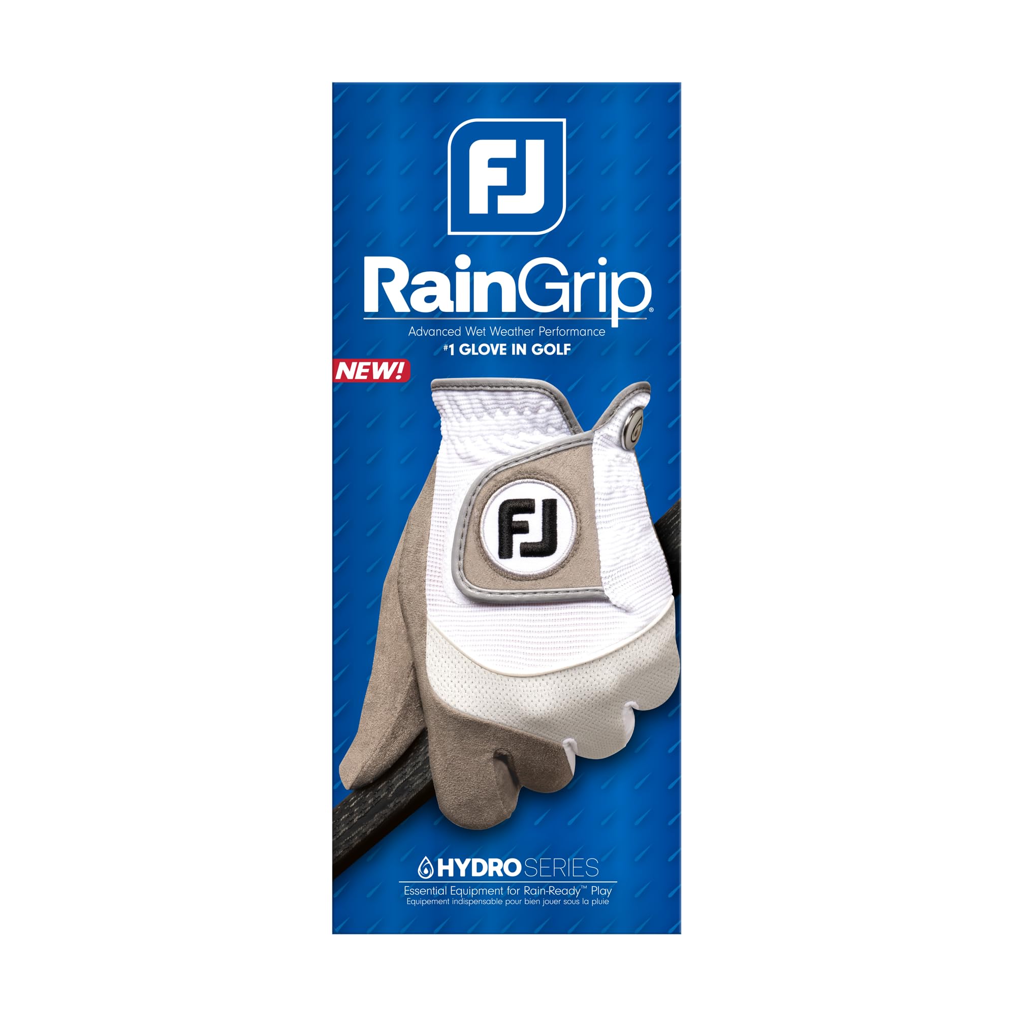 Footjoy Women'S Raingrip Golf Glove, White/Grey, Small, Pair