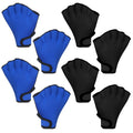 Eurzom 4 Pairs Swimming Gloves Water Aerobics Webbed Aquatic Fitness Training Swim Gloves for Men Women Water Resistance Trainin