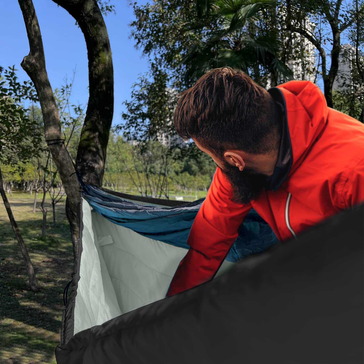 Gold Armour Hammock Underquilt For Single Hammocks And Double Hammocks, Insulated Warm Underquilt - Essential Camping Equipment