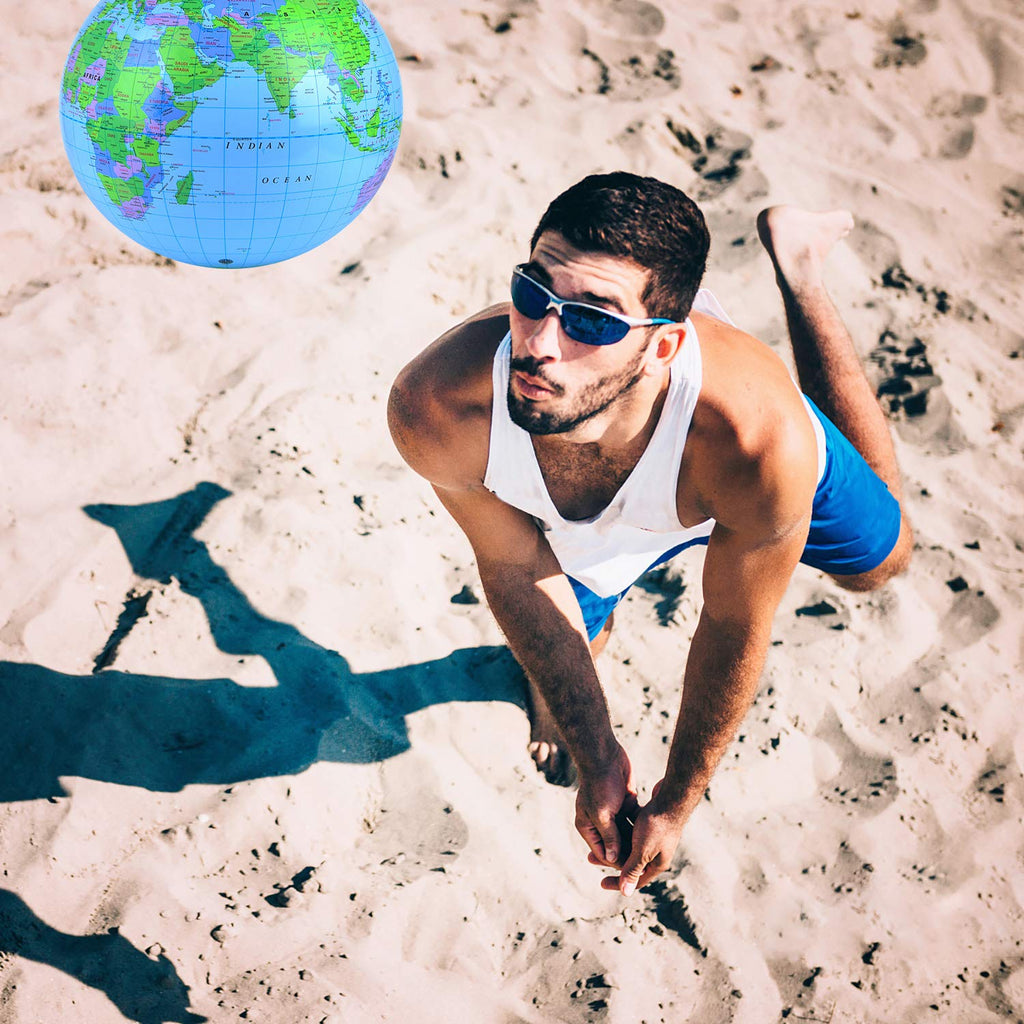 Coopay 10 Pack Inflatable Globe Pvc World Globe Inflatable Earth Beach Ball For Beach Playing Or Teaching