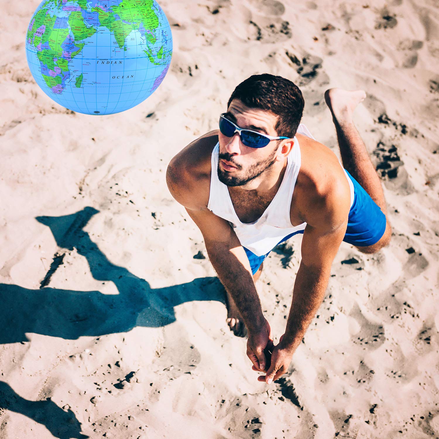 Coopay 10 Pack Inflatable Globe Pvc World Globe Inflatable Earth Beach Ball For Beach Playing Or Teaching