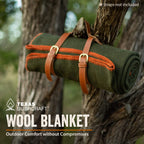 Texas Bushcraft Merino Wool Blanket For Camping Hiking And Backpacking - Water Fire Resistant Camp Car Is Fast-Warming Durable W