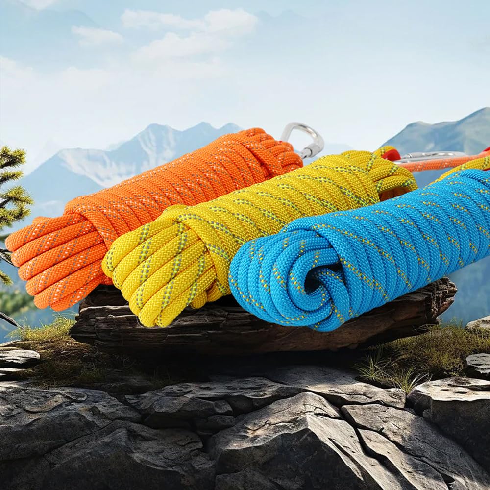Northpada 10Mm 30 Meter Nylon Rock Static Climbing Rope Boat Anchor Marine Rope Dock Lines Arborist Tree Rope Hoist Rigging Line