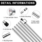 Komclub Telescoping Tent Poles Tarp Poles Adjustable 94.5'' Camping Poles Lightweight Tent Poles Stainless Steel Rods For Campin