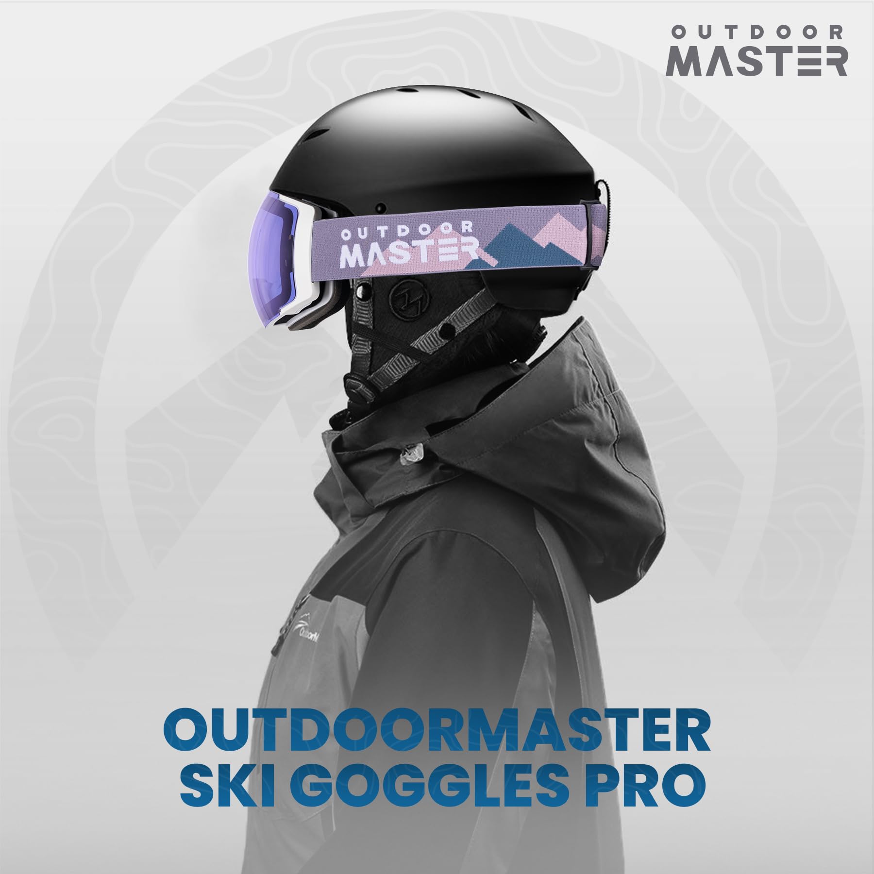 OutdoorMaster Ski Goggles PRO - Frameless, Interchangeable Lens 100% UV400 Protection Snow Goggles for Men & Women (Polarized Vi