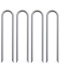 Ok5Star 16 Inch Trampoline Wind Stakes 4 Pack U Shaped Rebar Ground Stakes Galvanized Trampoline Stakes Heavy Duty Ground Anchor