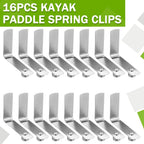 Demissle 16 Pieces Canopy Metal Push Button Spring Clip Stainless Steel Push Button Clips V Shaped Tent Pole Clips Spring Button