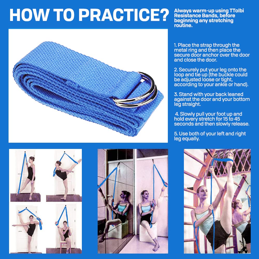 Ttolbi Door Leg Stretcher: Stretching With Leg Flexibility Trainer, Dance Equipment : Splits Trainer Bands For Stretching In Bal