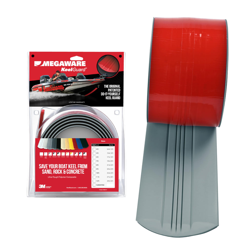 Megaware Keelguard Boat Keel And Hull Protector, 9-Feet (For Boats Up To 24Ft), Gray