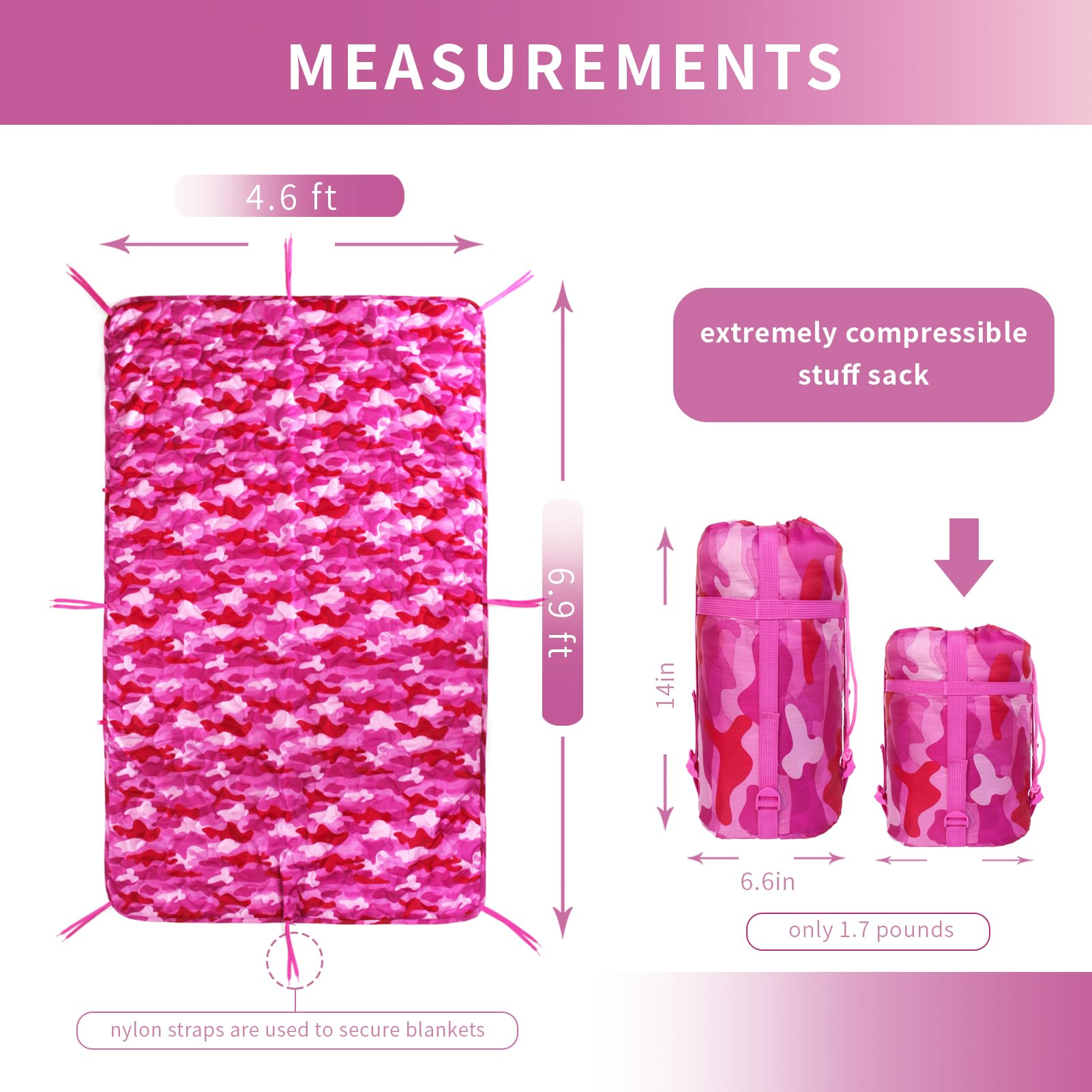 Grvcn Military Blanket - Camping Sleeping Bag With Zipper, Poncho Liner Thermal Insulated Blanket, Lightweight Portable Outdoor