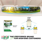 10L0L Newest Golf Cart Mirrors, Folding Side Mirror And Panoramic Rear View Mirror Kit For Yamaha Club Car Ezgo, Eliminate Blind
