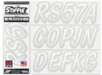 Stiffie Whipline White/Silver 3 '' Super Sticky Boat & Pwc Registration Decals  Numbers Letters Stickers