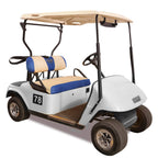 10L0L Golf Cart Seat Covers For Ezgo Txt Rxv & Club Car Ds 2000-Up, Breathable Air Mesh Fabric Washable - Beige Blue