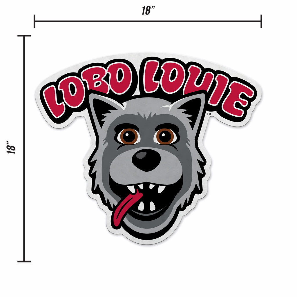 Rico Industries Ncaa New Mexico Lobos Mascot Shape Cut Pennant - Home And Living Room D  Cor - Soft Felt Ez To Hang