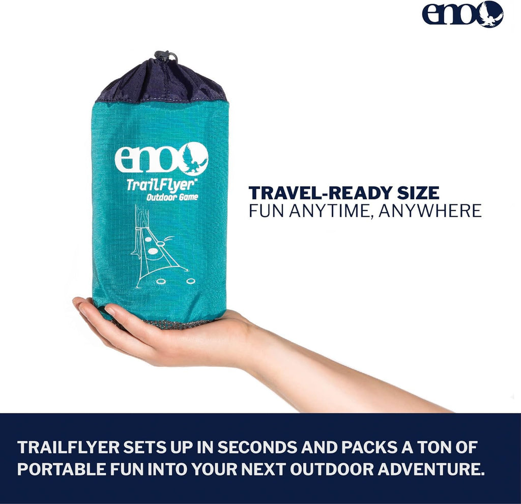Eno - Trailflyer Outdoor Game - Outdoor Accessories For Hiking, Camping, Beach, And Festivals - Navy/Seafoam