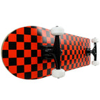 Krown Rookie Checker Skateboard, Black/Red, 7.75''