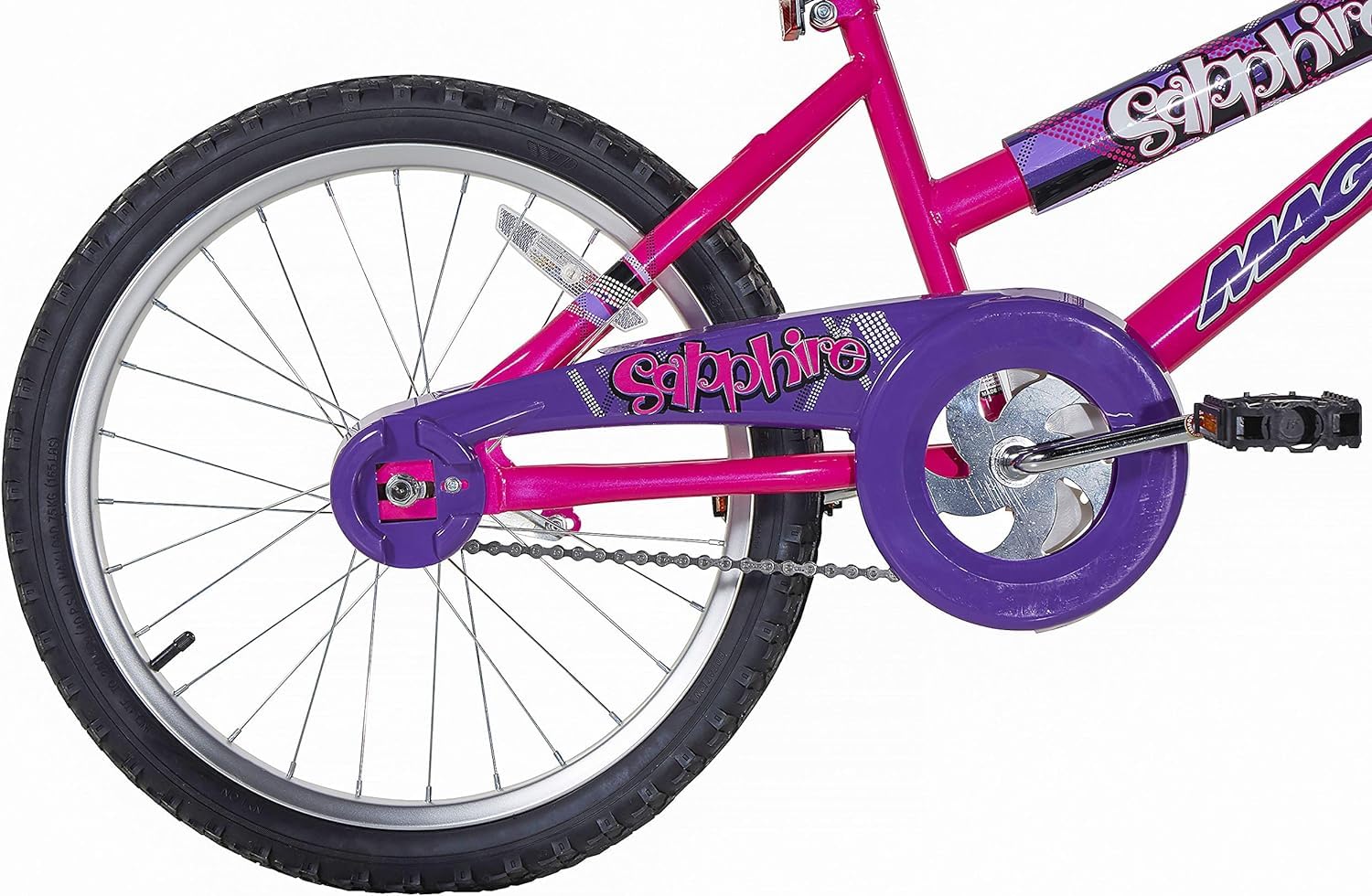Dynacraft Magna Sapphire 20'' Bike - Sturdy Steel Frame, Front And Rear Hand Brakes, Adjustable Seat, Kickstand - Ideal For Ages