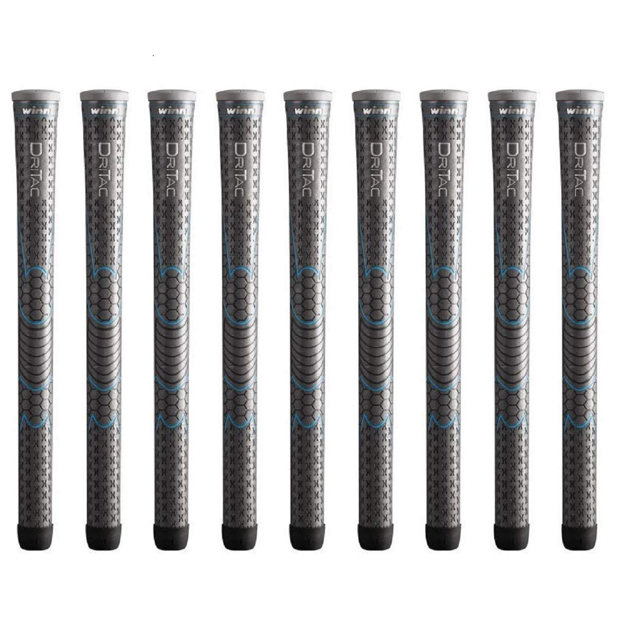 Winn Dri-Tac Ladies Gray - 9 Piece Golf Grip Bundle