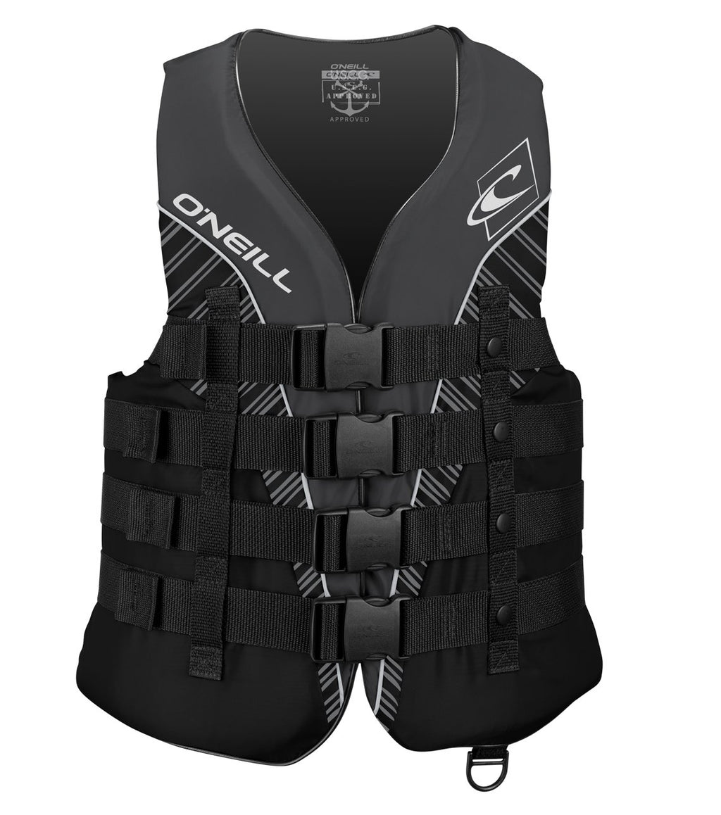 O'Neill Men'S Superlite Uscg Life Vest,Black/Black/Smoke:White,2Xl