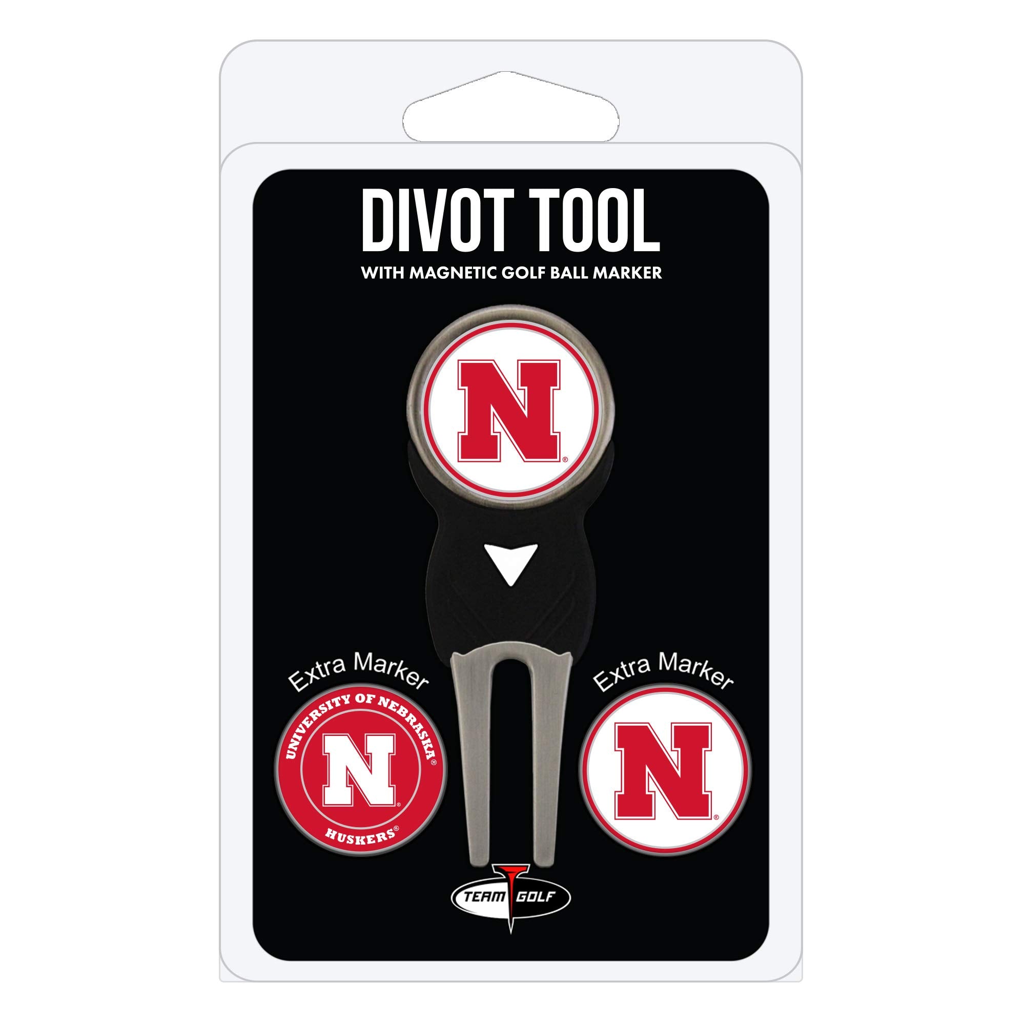 Team Golf Ncaa Nebraska Cornhuskers Divot Tool Pack With 3 Golf Ball Markers Divot Tool With 3 Golf Ball Markers Pack, Markers A