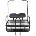 Kuafu Black Rear Flip Back Seat Compatible With 1982-2000.5 Club Car Ds Model Golf Cart 1102 Lbs Weight Capacity Heavy Duty Stee