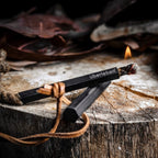 Berleben Tind      R Wick & Bellow - Parrafin Wax Infused Hemp Tinder Tube, Fire Starter - Includes Black Anodized Aluminu