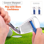 Sportsgenics Golf Brush (Pack Of 2) With A Golf Club Groove Sharpener - Double Sided Golf Club Cleaner - 6 Head Golf Groove Shar