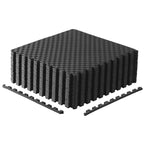Cap Barbell 1/2-Inch Interlocking Eva Foam Exercise Puzzle Mats - 3 Pack | 24'' X 24'' X 1/2'' | Tatami Pattern - Black