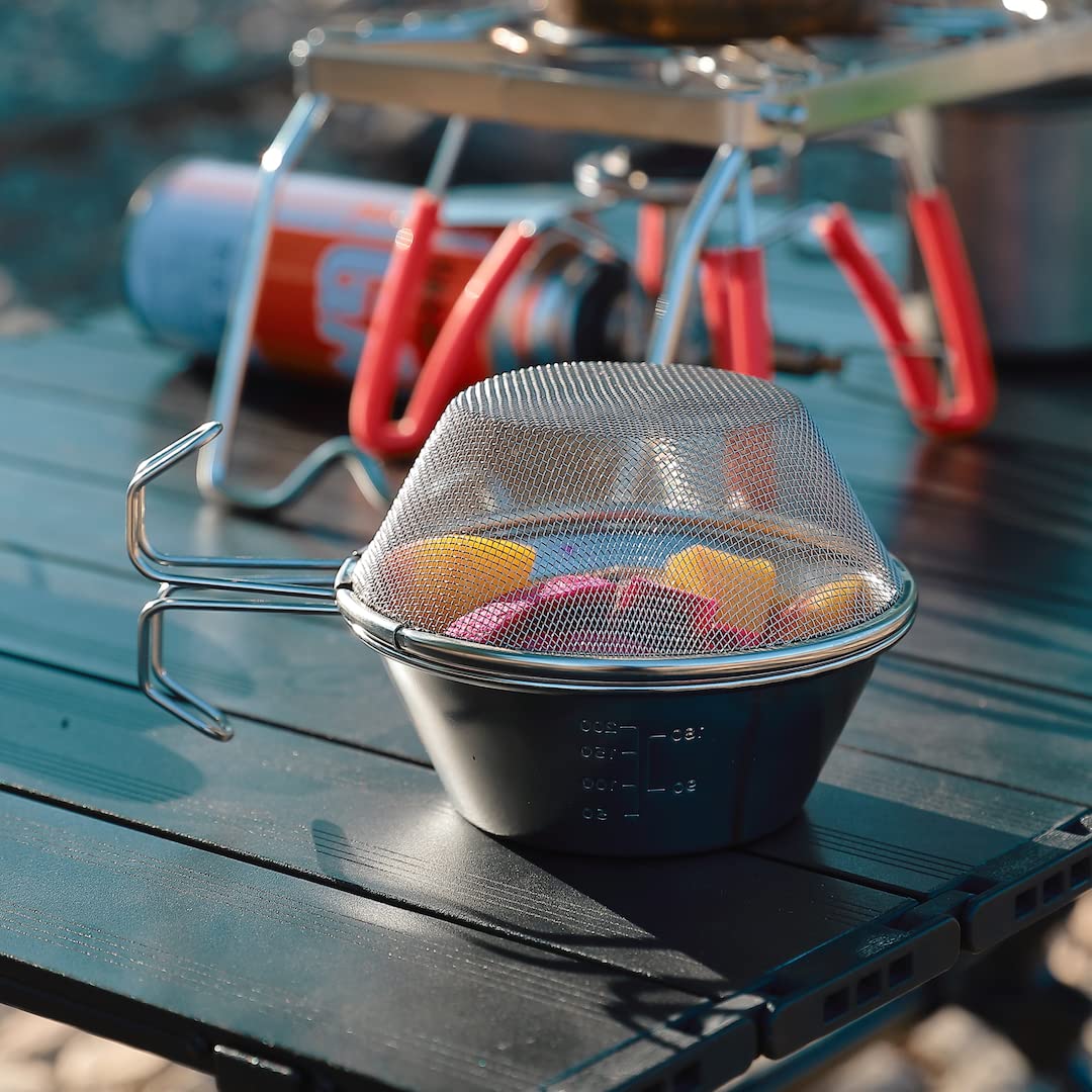 Campingmoon 2Pcs Set Stainless Steel Camping Sierra Cup 310Ml With 1Pc Colander S-220-2P/S-213