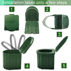Kinspory Camping Toilet, Portable Toilet For Adults & Kids, Foldable Potty & Outdoor Emergency Sanitation Products, Trash Can, S