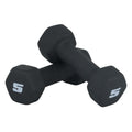 CAP Barbell Neoprene Dumbbell Weights, 5 lb Pair, Black