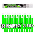 Be Ready - Industrial 12 Hour Illumination Emergency Safety Chemical Light Glow Sticks 24 Pack - Green
