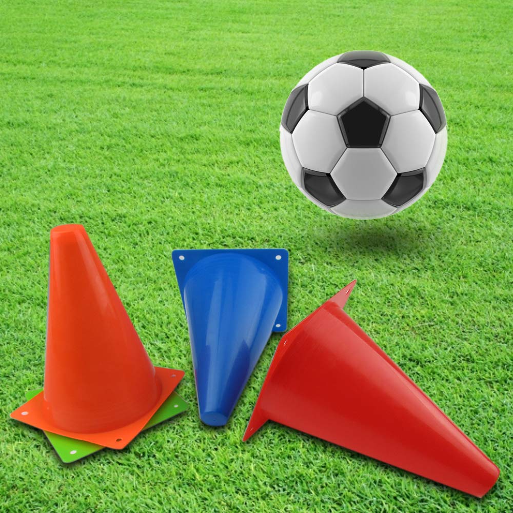 Mirepty 7 Inch Plastic Traffic Cones Sport Training Agility Marker Cone For Soccer, Skating, Football, Basketball, Indoor And Ou
